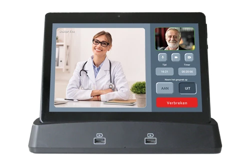 Prifora Home Station - Videogesprek Zorgverlener met patient